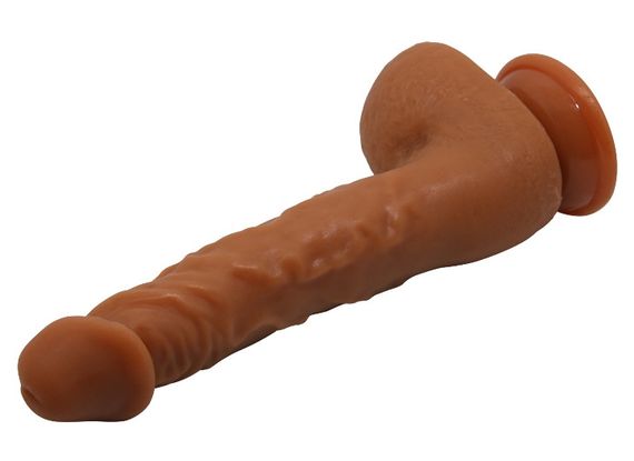 Фалоімітатор на присосці Baile Beautiful JASON 9,4'' Brown, BW-008041NR-1 Sex Aura | Зображення 6