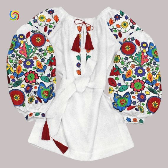 Рубашка Украинская вышиванка 297902 цвет белый размер S