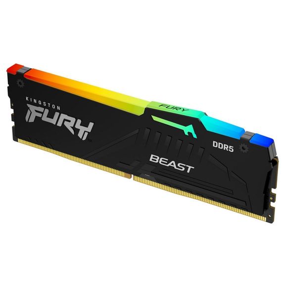 Модуль пам'яті для комп'ютера DDR5 64GB 5600 MHz Beast RGB EXPO Black Kingston Fury (ex.HyperX) (KF556C36BBEA-64) | Зображення 1