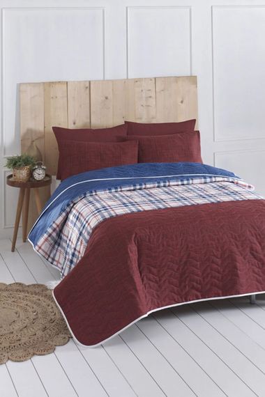 Покривало Eponj Home 10525 Туреччина 200*220 см  Бавовна Бордове