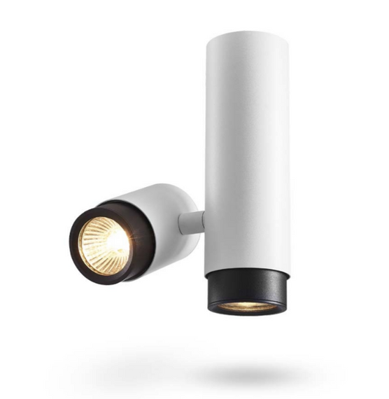 LED Світильник накладний під лампу GU10 поворотній подвійний білий +чорне кільце VL-SPF07-WB Videx | Зображення 1