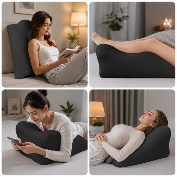 Подушка ортопедична pillow-06 / Подушка клиноподібна для сну з поліестеру / Ортопедична подушка для підтримки тіла Relax Pillow | Зображення 2
