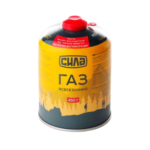 Газ в балоні 450мл для кемпінгу з різьбою Корея СИЛА