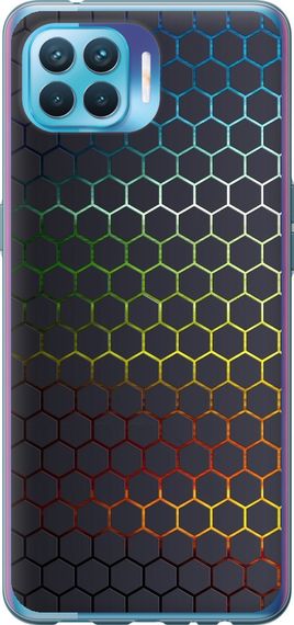 Чехол на Oppo Reno 4 Lite Переливающиеся соты "498u-2099-17620"