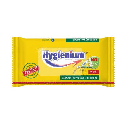 Защитные влажные салфетки HYGIENIUM от укусов комаров 15 шт.
