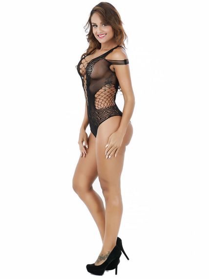 Боді-Сітка Babydoll 42 Чорний w226-2 | Зображення 7