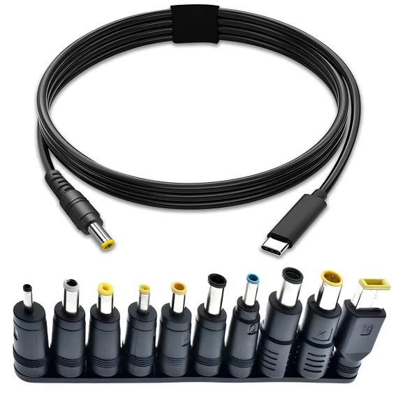 Кабель живлення для ноутбука з перехідниками 10в1 65W USB Type-C Адаптер для ноутбука від повербанка IT-36 | Зображення 6