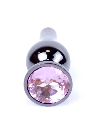 Анальна пробка - Jewellery Dark Silver Long Plug Pink | Зображення 5