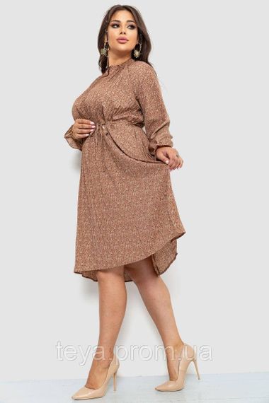 Сукня шифонова вільного крою колір моко розмір L-XL FA_007803 | Зображення 2
