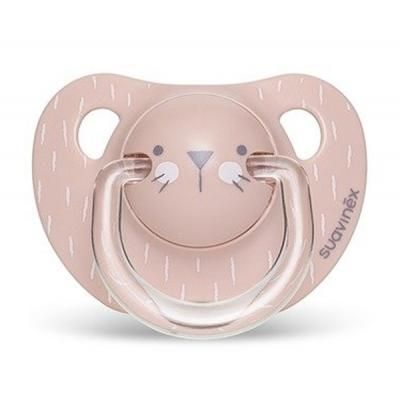 Пустышка Suavinex Hygge анатом.Уютные истории 6-18 мес. розовая (306567)