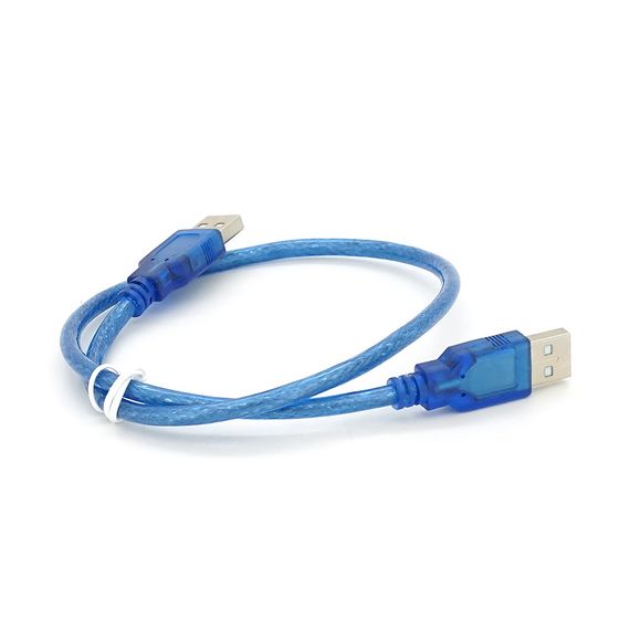 Кабель USB 2.0 RITAR AM / AM, 0.5m, прозорий синій | Зображення 1