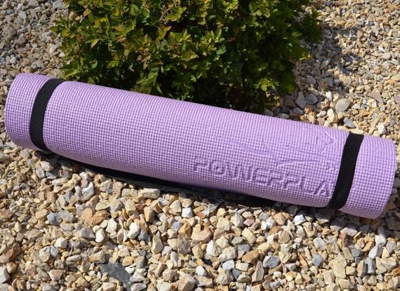 Килимок для йоги та фітнесу PowerPlay 4010 PVC Yoga Mat Лавандовий (173x61x0.6) (PP_4010_Lavender_(173*0,6) | Зображення 3