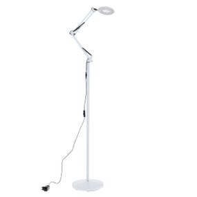 Підлогова лампа лупа для косметологів та манікюру LED 8W WH (SL-111F) Brille 33-323