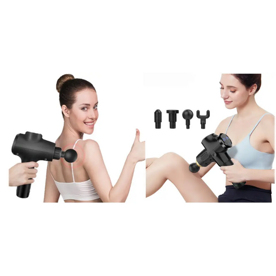 Портативний масажер для тіла Fascial Gun KH-320, М'язовий ручний ударний масажер   знижка | Зображення 5