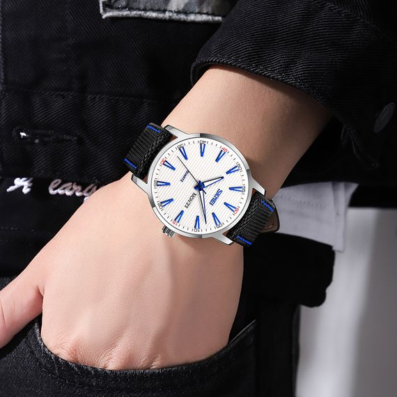 Чоловічий годинник Skmei 9303SIBU Silver-Blue | Зображення 2