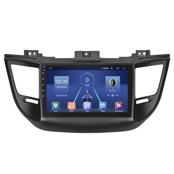 Штатная магнитола 9" Lesko для Hyundai Tucson III 2015-2018 4/64Gb 4G Wi-Fi GPS Top Android Хюндай