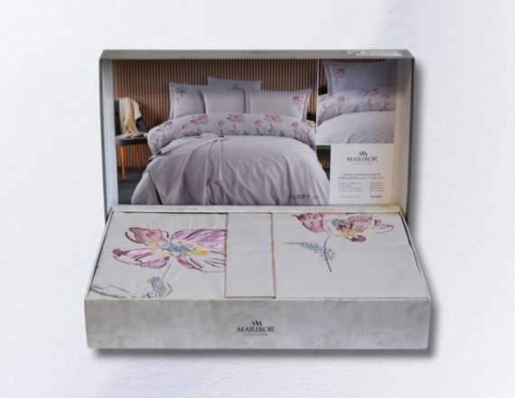 Постільна білизна Maribor Elegance Poplin 200 х 220 см Glory Gri | Зображення 4