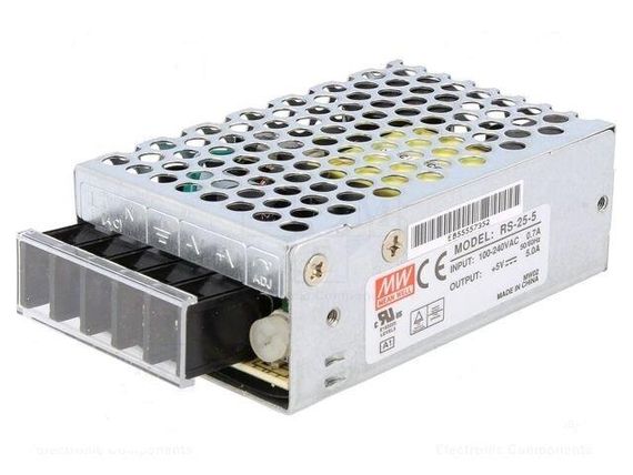 Блок живлення Mean Well RS-RS-25-5 (25 W 5A 5V IP20) Series "RS"