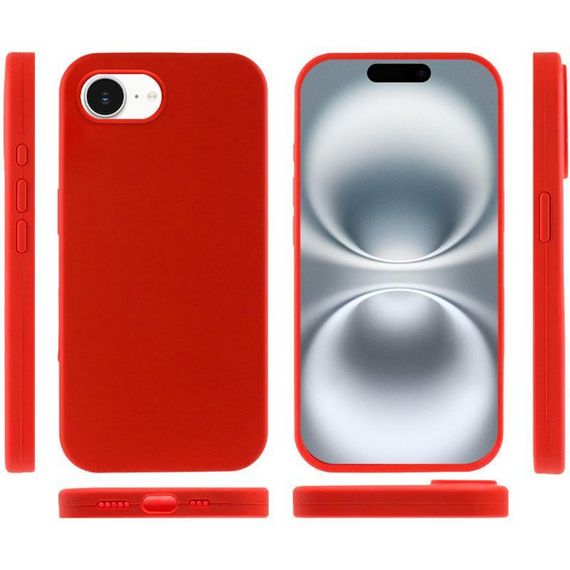 Чохол Silicone Case Full Protective (AA) NO LOGO для Apple iPhone 16e (6.1") Червоний / Red | Зображення 1