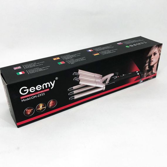 Плойка п'ять хвиль GEMEI GM-2933, стайлер для завивки, стайлер для укладання, плойка XZ-504 для завивки | Зображення 6