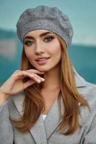 Берет «Изабелла» темно-серый