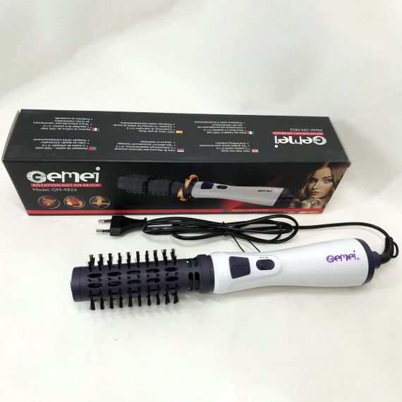 Фен-щітка для волосся фен, що обертається Gemei GM-4826, фен з насадкою брашинг, щітка для волосся, що обертається | Зображення 5