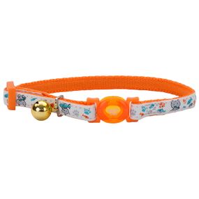 Ошейник светоотражающий для котов Coastal Fashion Safe Cat Collar, 20-30 см, оранжевый