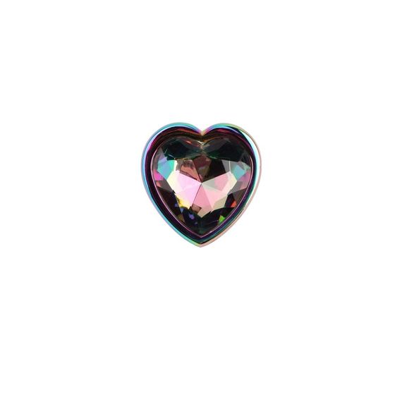 Анальна пробка із серцем Chisa Rainbow Heart Butt Plug 7 см Кольоровий | Зображення 3