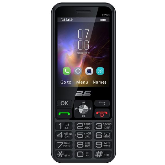 Мобільний телефон 2E E280 2025 Black (694743656220) | Зображення 1