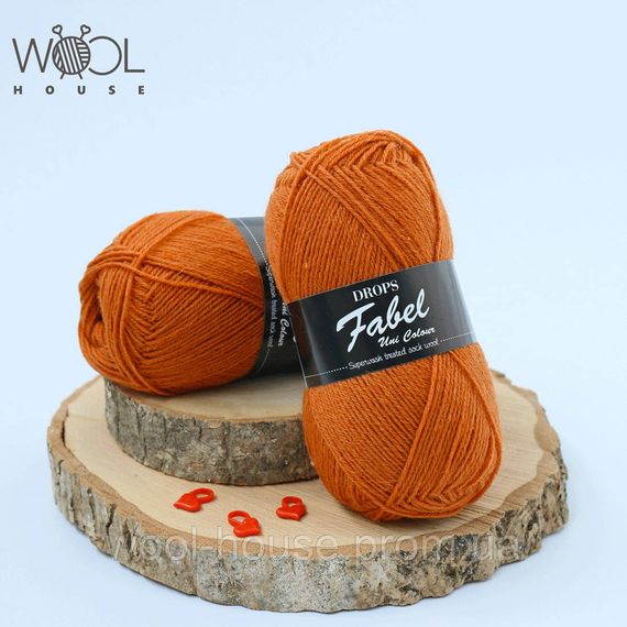Шкарпеткова пряжа Drops Fabel - Uni print, 110 rust