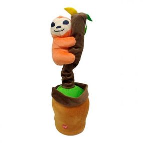 Уценка. Мягкая интерактивная игрушка "Ленивец" (рыжий) повторяет через раз, нет аккумулятора