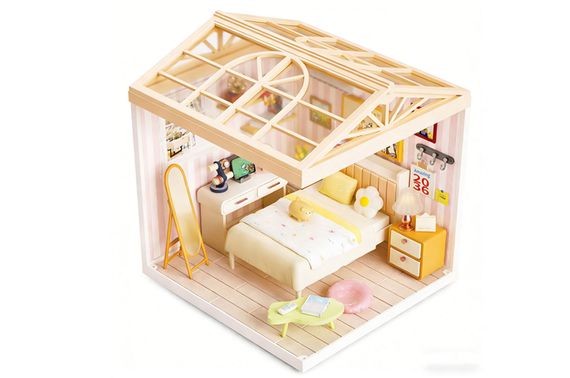 Конструктор-румбокс 8004 MINI HOUSE серії "Інтер'єр" – СПАЛЬНЯ (світло) | Зображення 2