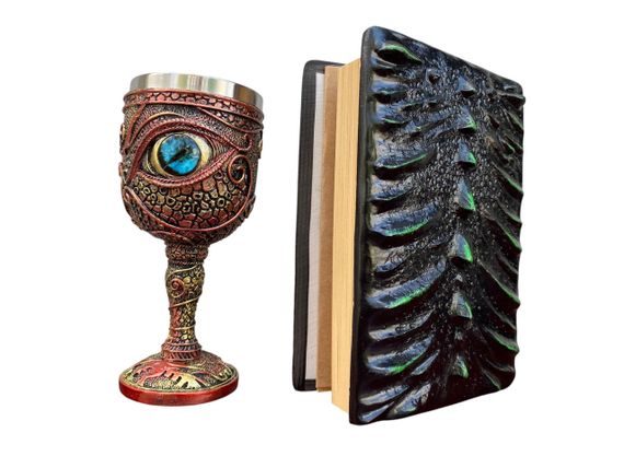 Подарунковий набір Келих 3D Око Blue і Блокнот 3D «Око Лісового Дракона» | Зображення 1