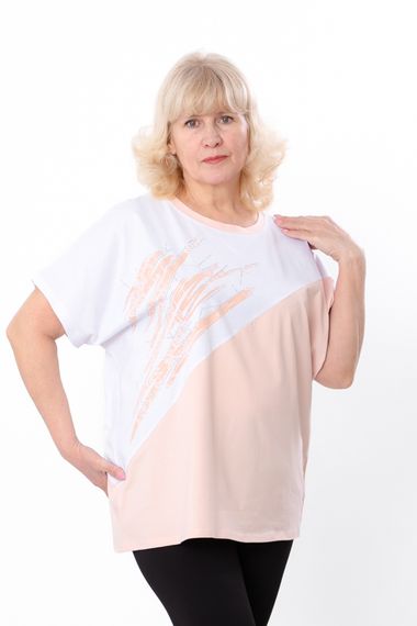 Футболка жіноча (батал) Носи своє 5XL Персиковий (p-16548-191452) | Зображення 1