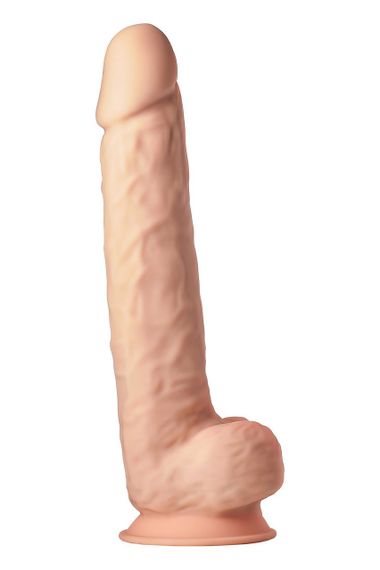 Фалоімітатор гігантський реалістичний Dreamtoys Real Love на присосці з мошонкою, бежевий Sex Aura | Зображення 2