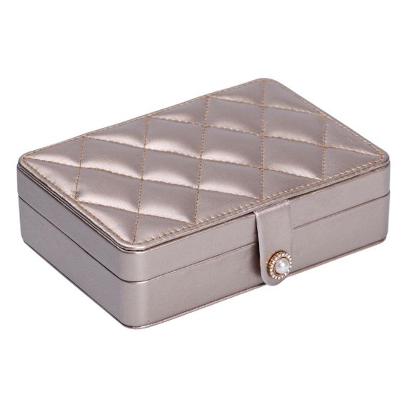 Скринька для прикрас з еко шкіри 16×11×4.7 см органайзер для ювелірних виробів HP-5-30GOLD | Зображення 5