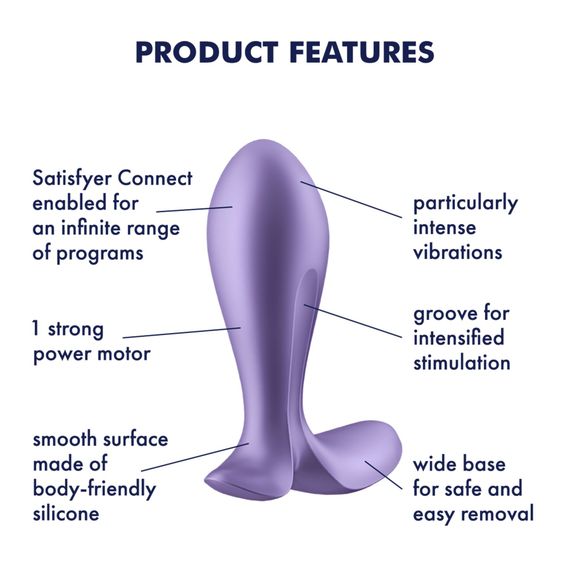 Анальная смарт-пробка с вибрацией Satisfyer Intensity Plug Purple | Зображення 5