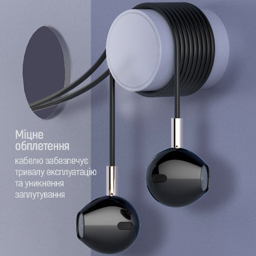 Навушники ColorWay Wired Earphone Blast 2 CW-WD02BK 3,5мм mini-jack чорний | Зображення 5