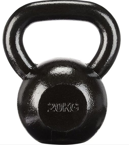 Гиря чавунна Toorx 20 кг з гумовою підставкою Black (KGV-20)
