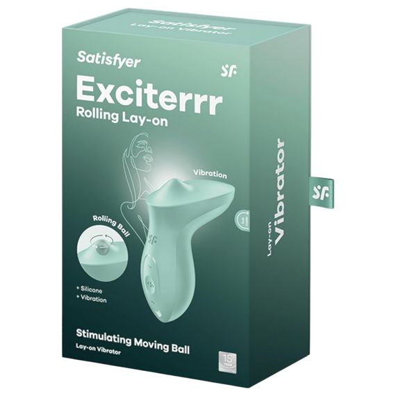 Вібратор для клітора з перлинною стимуляцією Satisfyer Exciterrr Mint, 2 незалежні мотори | Зображення 5