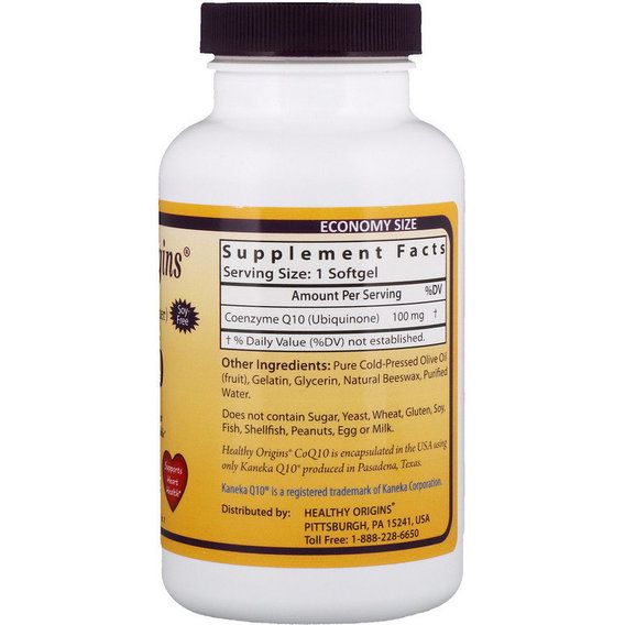 Коэнзим Healthy Origins CoQ10 100 mg 150 Softgels HO35017 | Зображення 1
