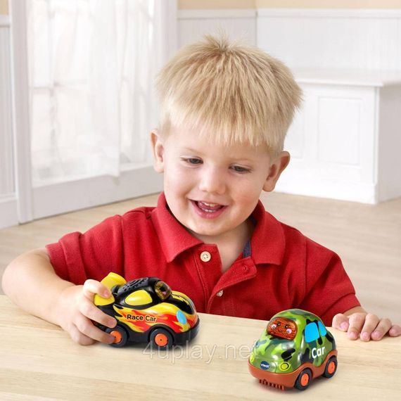 Набір розумних машинок VTech Go! Go! Smart Wheels Camo Car & Race Car Оригінал | Зображення 4