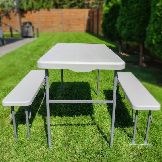 Набір садової мебелі ( стіл і 2 лави) SW-00001612 | Зображення 1