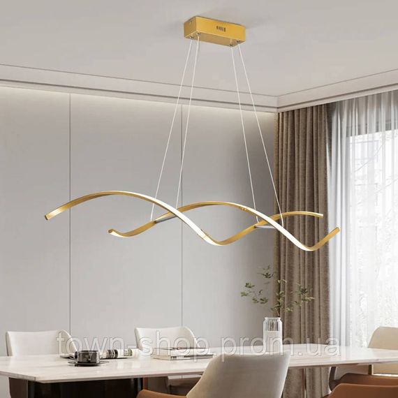 Люстра потолочная LED H18L-1000-gd-k Золото 25-100х14х103 см.
