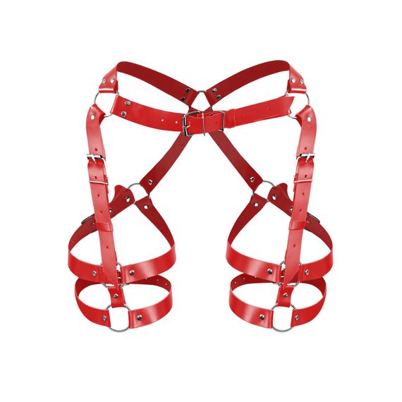 Гартери Art of Sex Claire, натуральна шкіра, розмір XS-М, колір червоний | Зображення 2