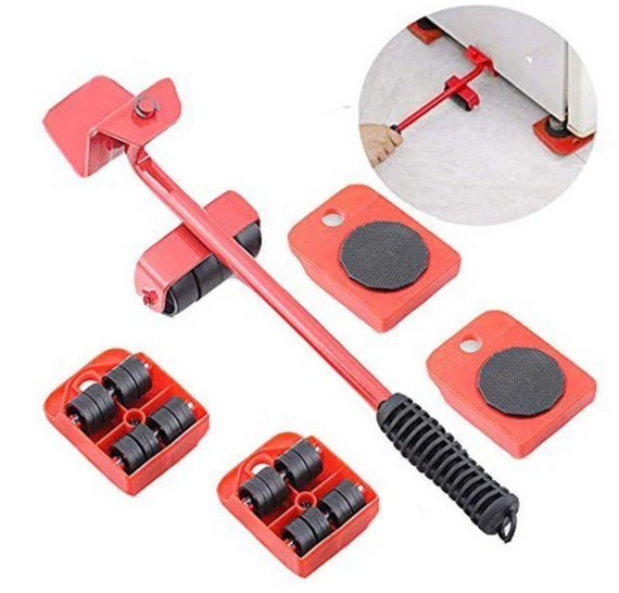 Набор для перемещения тяжелых предметов, мебели и техники Moving Helpers 5 в 1 переносной подъемник до 150кг | Зображення 2