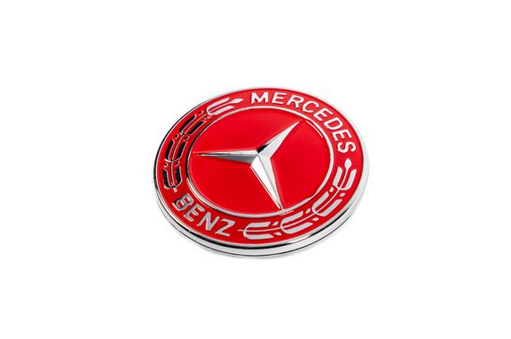 Заглушка замість емблеми на капот Mercedes (червона, 57мм) для Тюнінг Mercedes | Зображення 1
