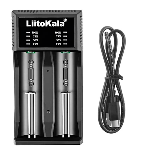Универсальная зарядка для аккумуляторов LiitoKala Lii-C2, 2x21700, 26650, 18350, 16340, 18500 | Зображення 1