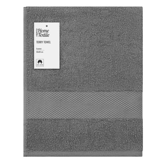 Рушник ARDESTO махровий Essence 50х90см, 100% бавовна, сірий темний (ART2250DG)
