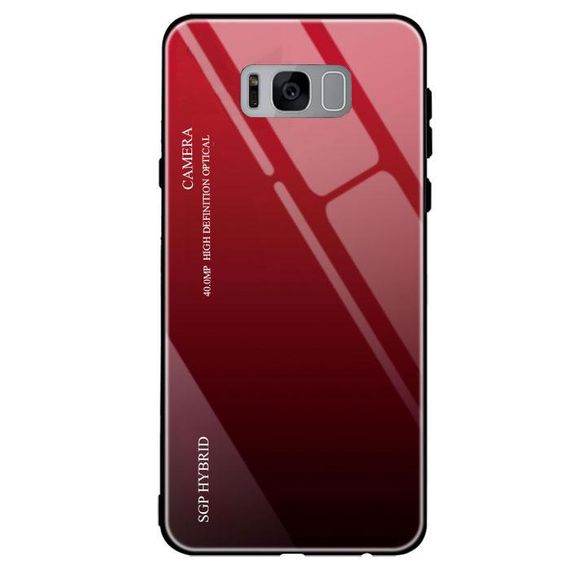 Чехол бампер Primo Gradient Glass для Samsung Galaxy S8 Plus (SM-G955) - Red | Зображення 1
